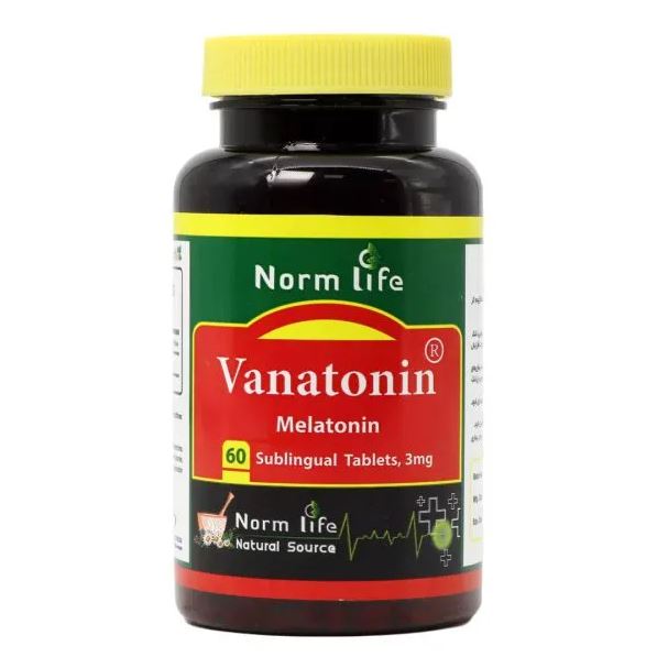 قرص زیرزبانی واناتونین ملاتونین 3 میلی گرم - 60 عددی تاریخ انقضا 2026/09