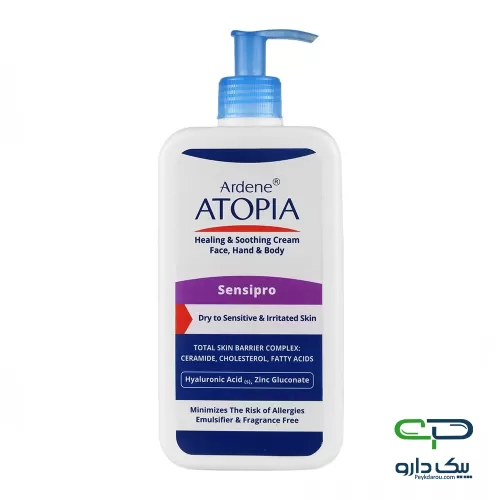 Ardene Atopia Healing And Soothing Cream 500ml کرم مرطوب کننده دست، صورت و بدن آردن اتوپیا مدل Sensipro - حجم 500 میلی لیتر