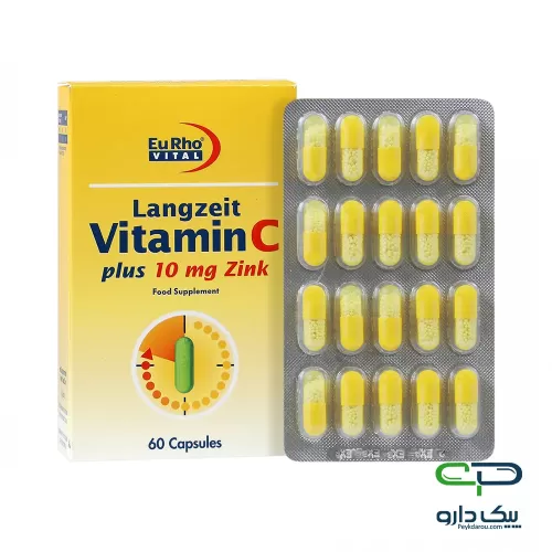 کپسول ویتامین C و زینک (۱۰ میلی گرم) یوروویتال - ۶۰ عددی