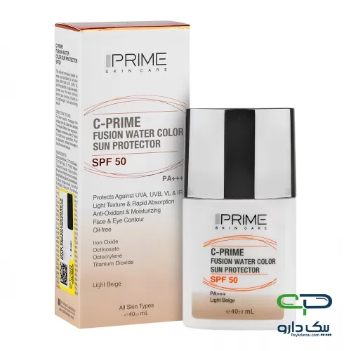 فلوئید ضد آفتاب SPF50 فیوژن واتر پرایم حاوی ویتامین C - حجم 40 میلی لیتر