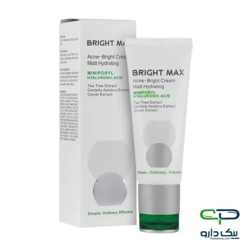 Brightmax Acne Bright Mattifying Moisturizing Cream 40ml کرم مرطوب کننده مات کننده آکنه برایت مکس 40 میلی لیتر