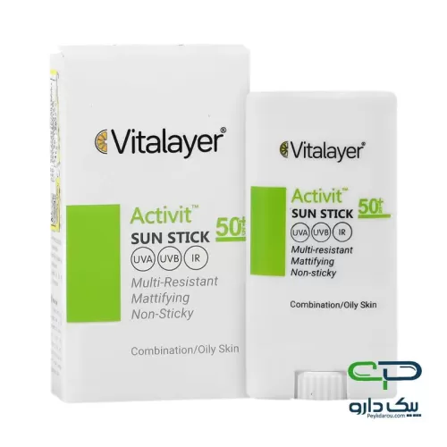 ضدآفتاب استیکی اکتی ویت SPF50 ویتالیر 15 گرم 